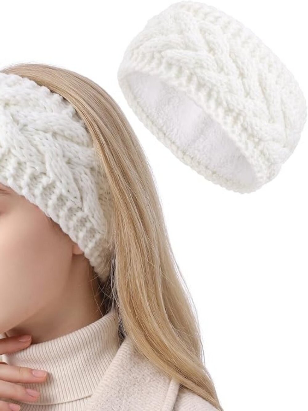 Unittype Winter Headbands for Women Lined Ear Warmers